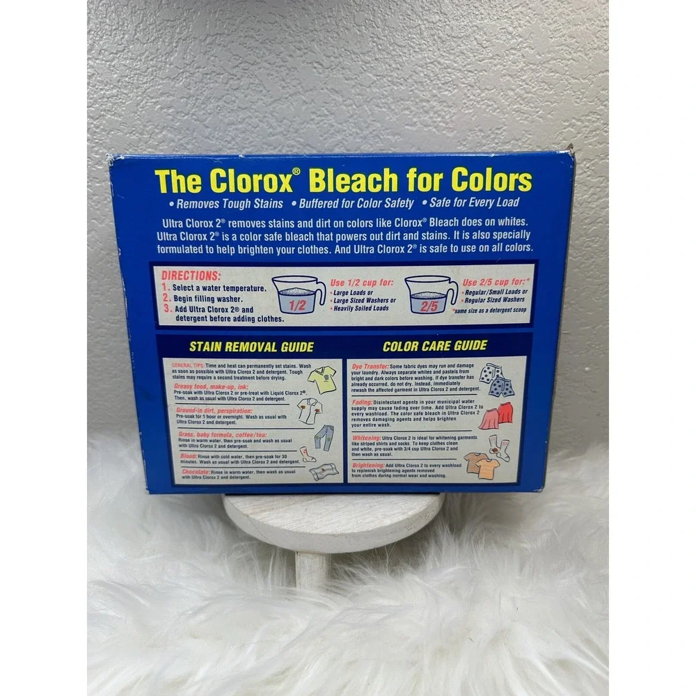 $31 🌙 Vintage Ultra Clorox 2 Powder Box 1998 103.9 Ounces‎  Decoration Sealed